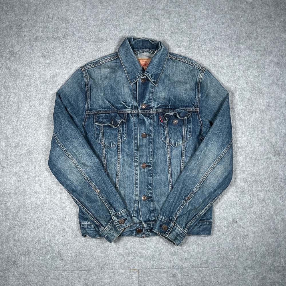 Levi's Denim Jacket Mens‎ Small Blue Trucker Classic Casual Workwear Outerwear